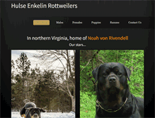 Tablet Screenshot of hulseenkelinrottweilers.com